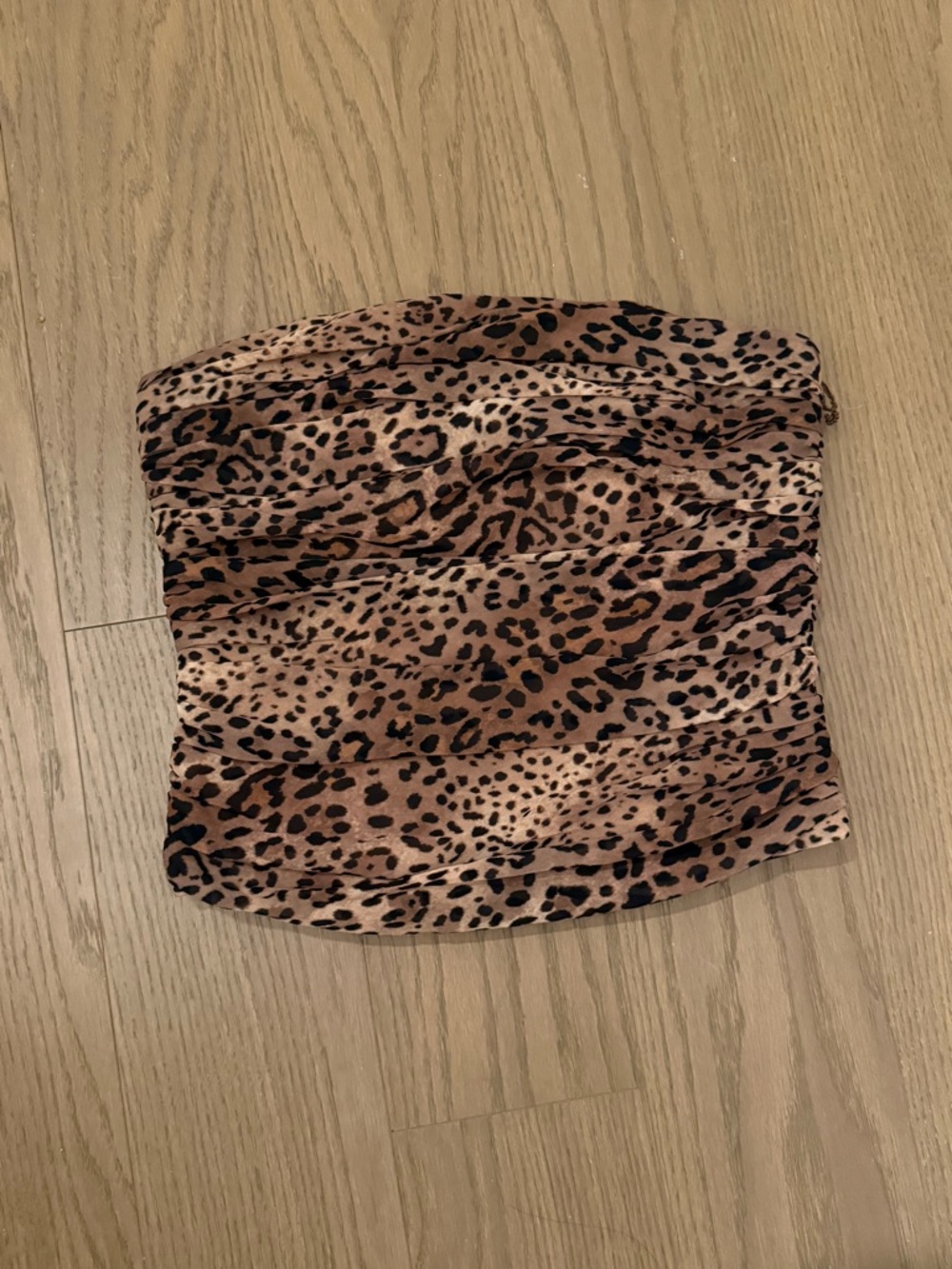 House of Harlow 1960 Leopard Print Strapless Top - Brown & Black
